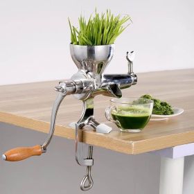 HAWOK Manual Wheatgrass Juicer, Stainless Steel Hand Crank Wheatgrass Juicer, Hand Fruit& Vegetables Squeezer